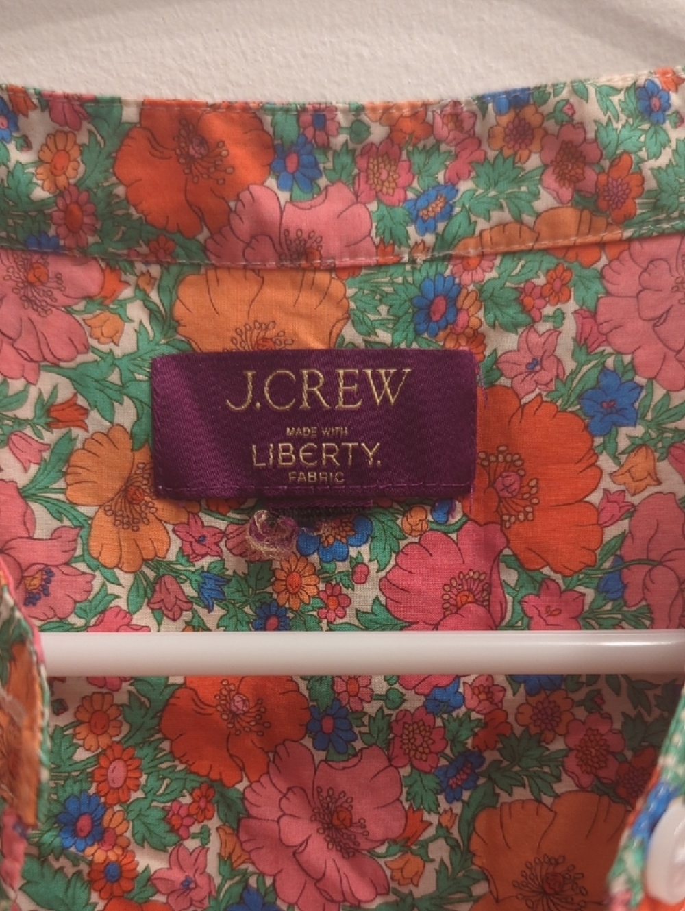 J. Crew × Liberty Multi-Color Floral Midi Shirt Dress - Picture 2 of 8